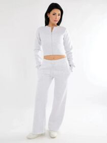 Bleach Grey Corset Fit Sweatshirt With Straight Leg Trouser