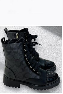 Black Francesca Tweed Lace Ankle Boot
