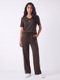 T-shirt Lounge Printed Co-ord Set with Wide-Leg Trousers 