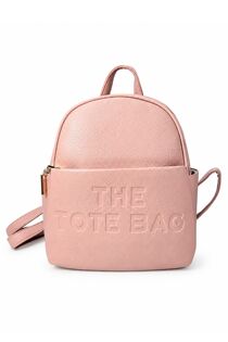  Front Pocket & Double Zip Pebbled Faux Leather Backpack Bag