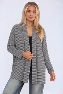 Zebra Long Sleeve Balloon Cardigan