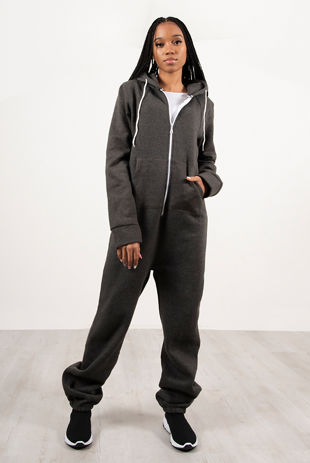Dark Grey Plain Onesie