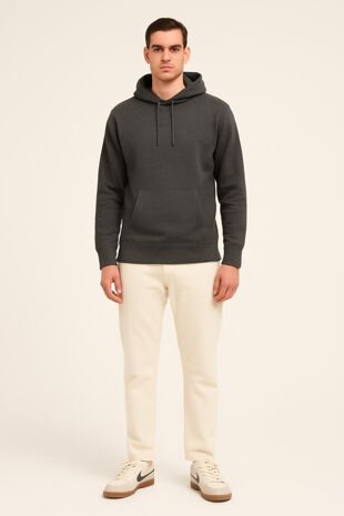 Charcoal Basic Fleece Pullover Hoodie