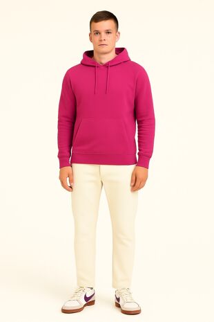 Fuchsia Basic Fleece Pullover Hoodie