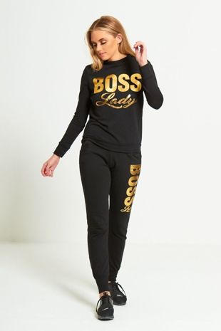Black Boss Lady Customized Tracksuit