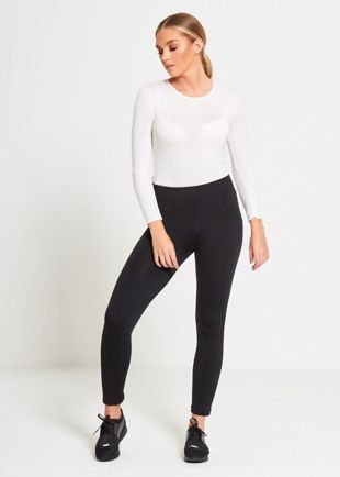 Plus Size Black Fleece Leggings