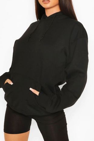 Black Oversized Recycled Hoodie