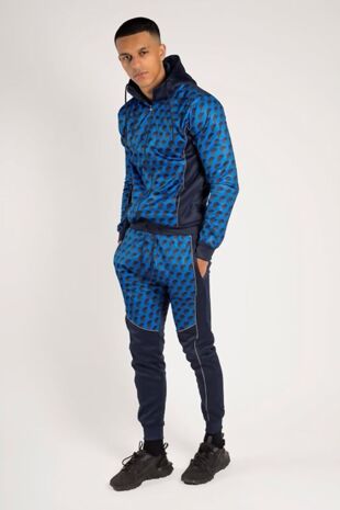 Job Lot Blue Ombre Gradient Coloured Tracksuit