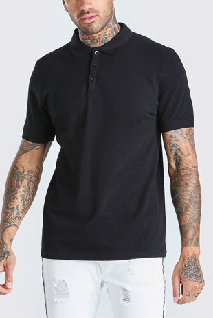 Black Essential Polo Shirt