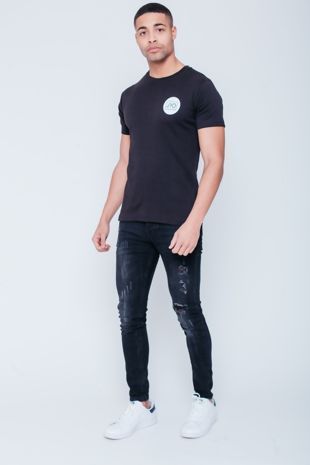 Black JYO Slogan T-Shirt