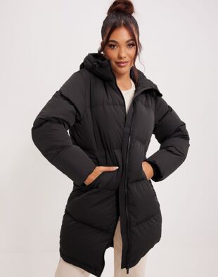 Black Padded Puffer Hood Jacket