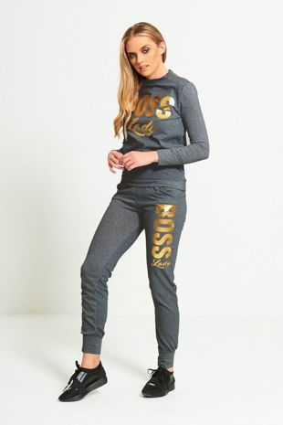 Charcoal Boss Lady Customized Tracksuit