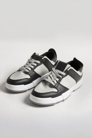 Grey Panel Low Trainers