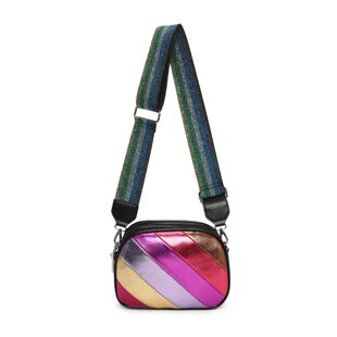 Metallic Striped Crossbody Bag