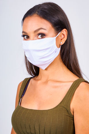 White Viscose Face Mask