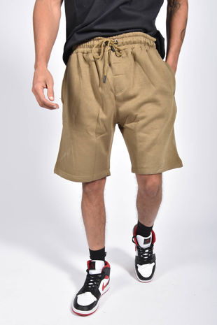 Khaki Basic Jogger Shorts