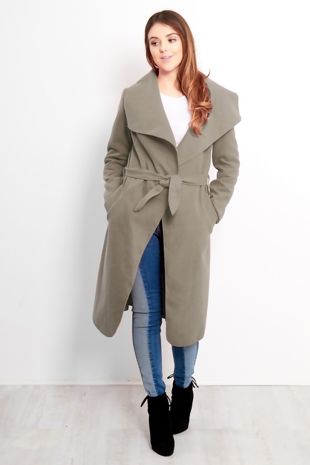 Mocha Long Waterfall Duster Coat