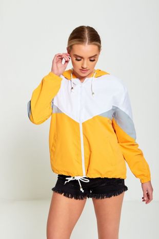 Mustard Two Tone Cagoule Jacket