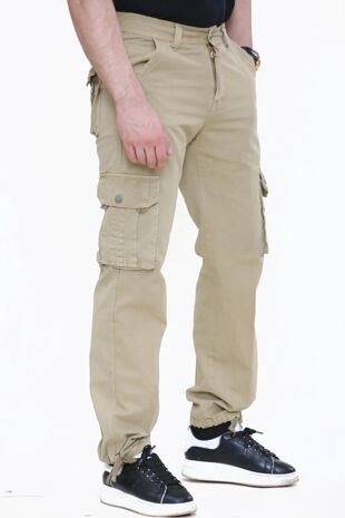 Black Straight Leg Cargo Jeans