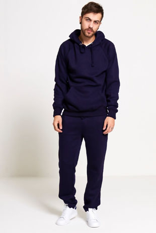 Navy Basic Pullover Hood Tracksuit