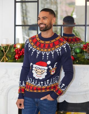 Navy Oslo Christmas Jumper 