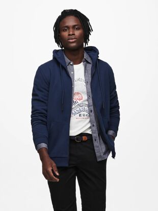 Navy Zip Up Hoodie