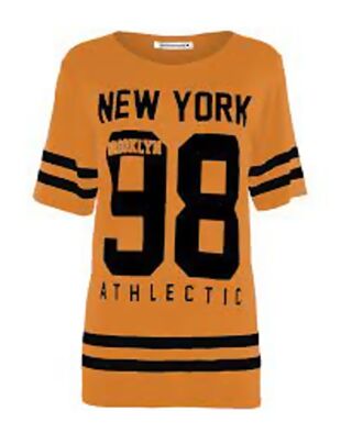 Plus Size Orange New York 98 Oversize T-Shirt
