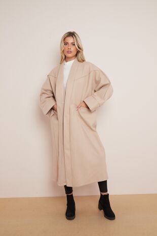Premium Boyfriend Wool Look Oversized Coat