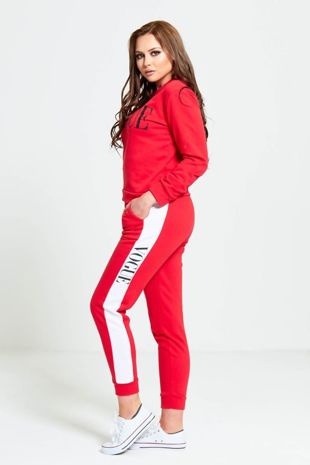 Red VOGUE Print Tracksuit