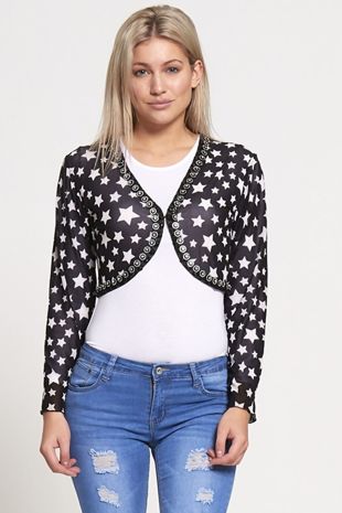 Star Print Shrug
