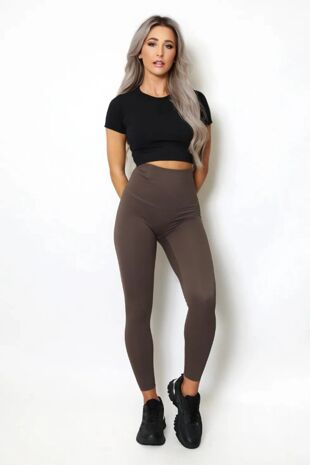 Chocolate Energy High Waisted Seamless Sculpting Gym Leggings