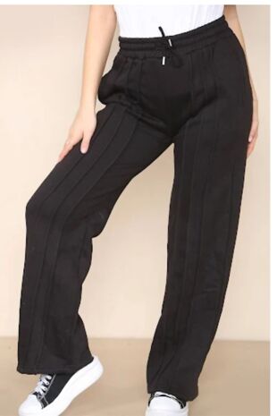 Black 3 Seem Wide Leg Jogger
