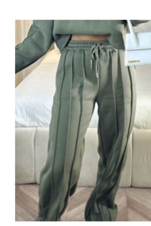 Khaki 3 Seem Straight Leg Trouser