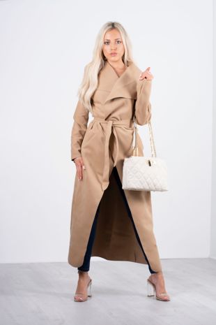 Waterfall Drapped Duster Maxi Coat