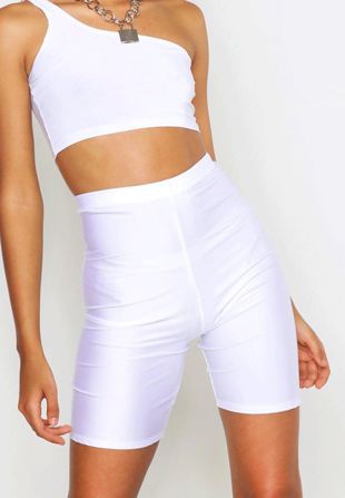 White Slinky Cycling Shorts