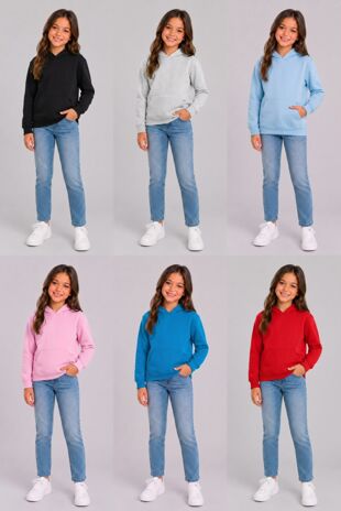 Kids Casual Fleece Pullover Hoodie