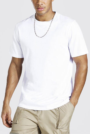White Basic Crew Neck T-Shirt