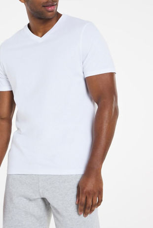 White Classic V-Neck T-Shirt