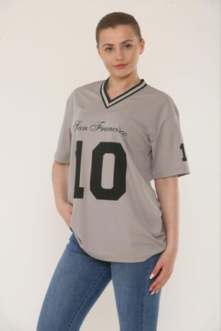 Dove Grey Contrast Short Sleeve San Francisco T-Shirt