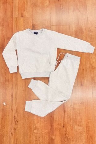 Bleach Grey Kids Round Neck Sweatshirt With Bottom Tracksuits