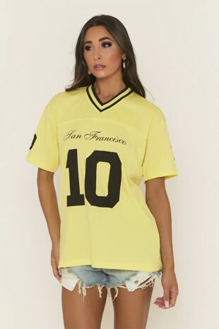 Yellow Contrast Short Sleeve San Francisco T-Shirt