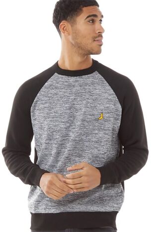 Grey With Black Ratcliffe Crew Neck Jumper