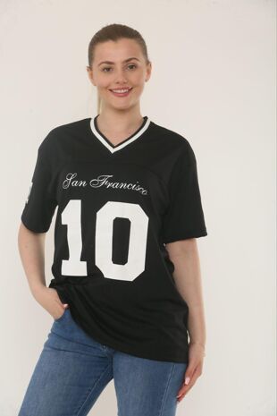 Black Contrast Short Sleeve San Francisco T-Shirt