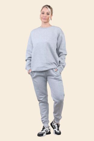 Grey Fleece Oversize Tracksuit
