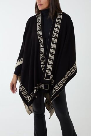 Greek Design Knitted Poncho