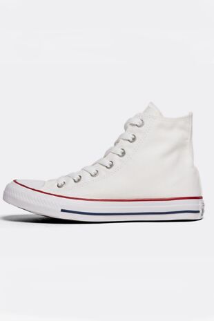 White Canvas High Top Lightweight Trainers