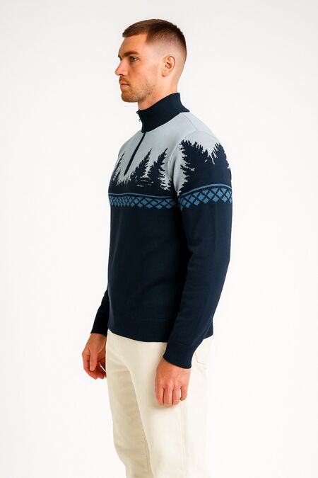 Navy Kuhmo Festive Christmas Jumper