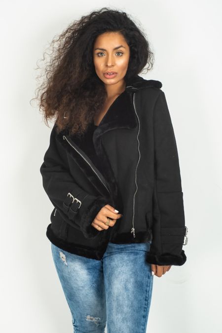 Black Faux Suede Jacket