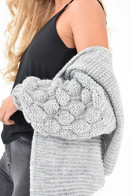 Bubble Sleeve Cardigan
