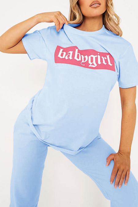 Baby Blue Babygirl Oversized Tee